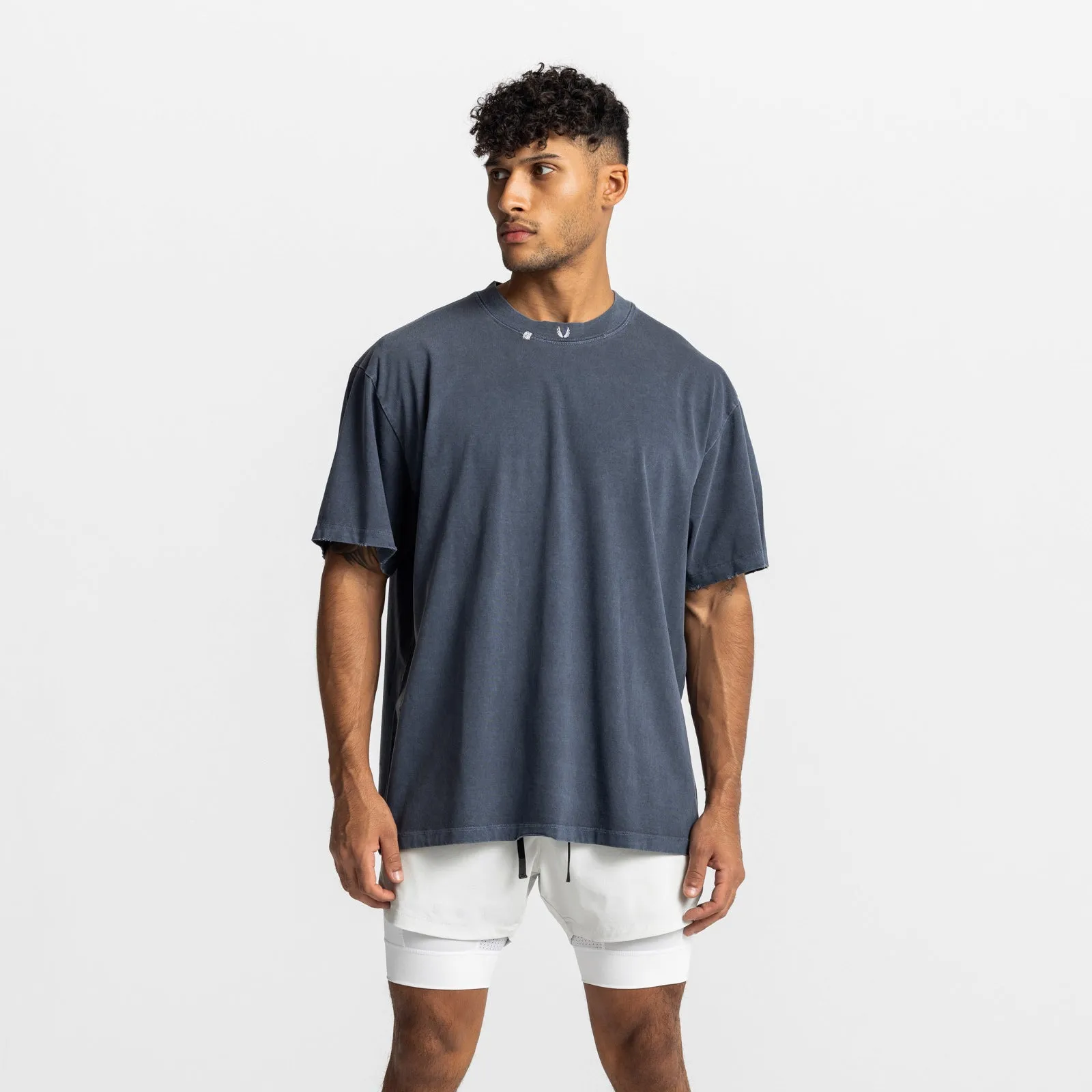 0669. Technical Essentials Relaxed Tee - Faded Navy