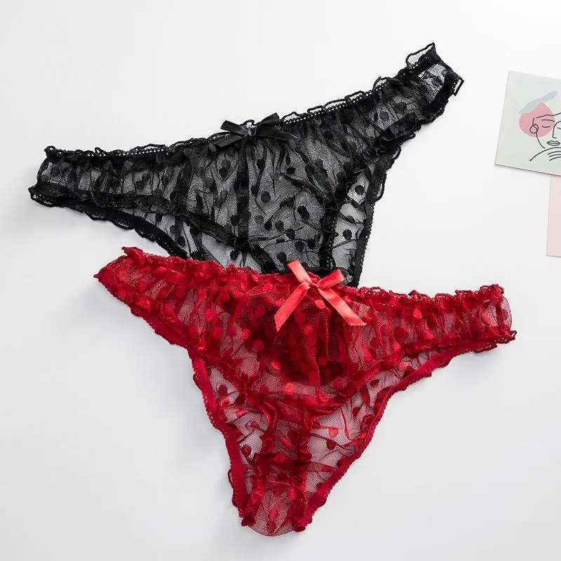 1 Set Sexy Lingerie Floral Dot Lace Women's Bikini Bra T-back G-string Underwear