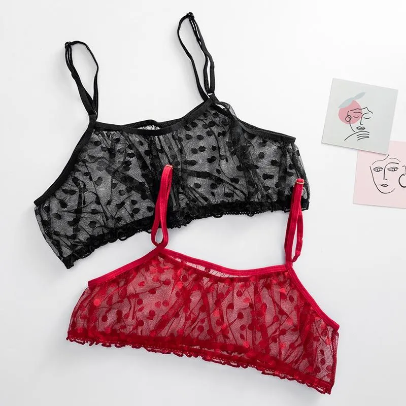 1 Set Sexy Lingerie Floral Dot Lace Women's Bikini Bra T-back G-string Underwear