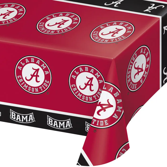 Alabama Crimson Tide Plastic Table Cover, 54"x108"