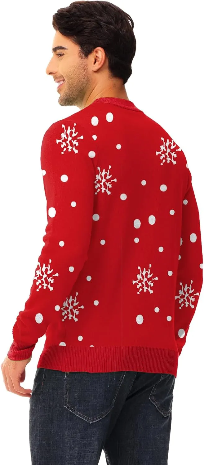 AOBUTE Women Winter Sweater Funny Printed Long Sleeve Holiday Knit Pullover