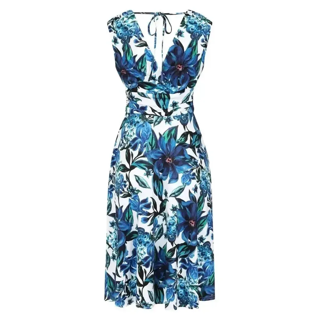 Arabella Dress - Blue Floral