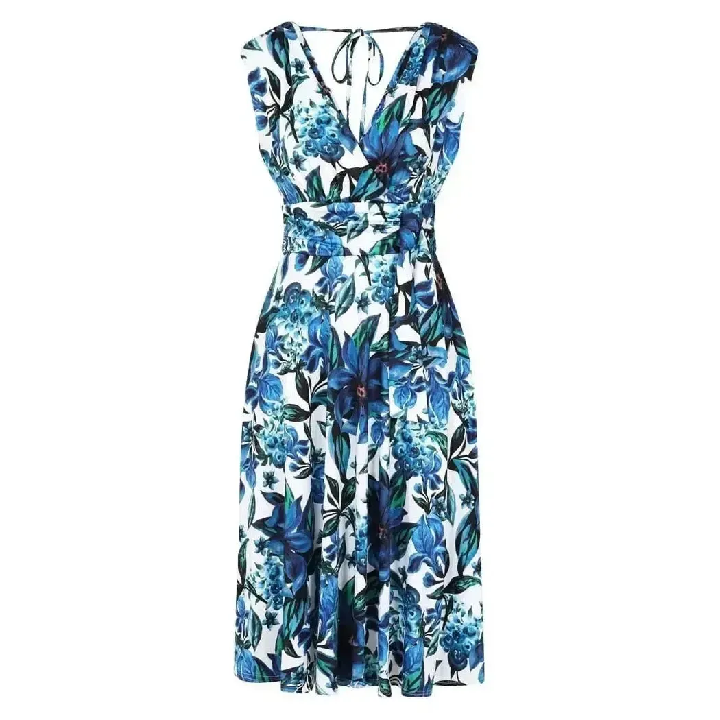 Arabella Dress - Blue Floral