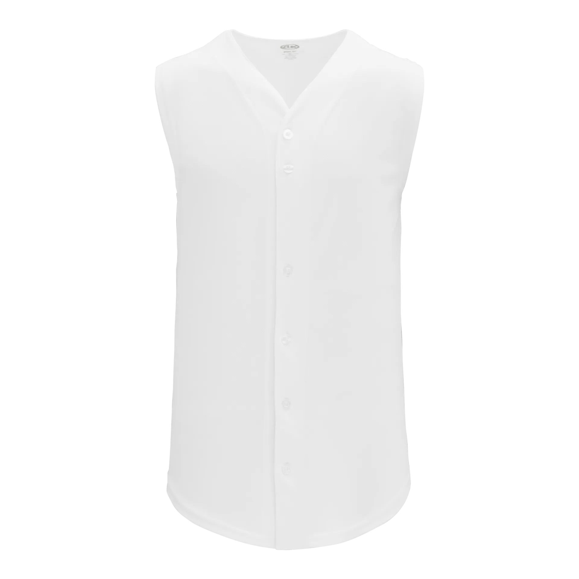 Athletic Knit Full Button Sleeveless Baseball Jersey