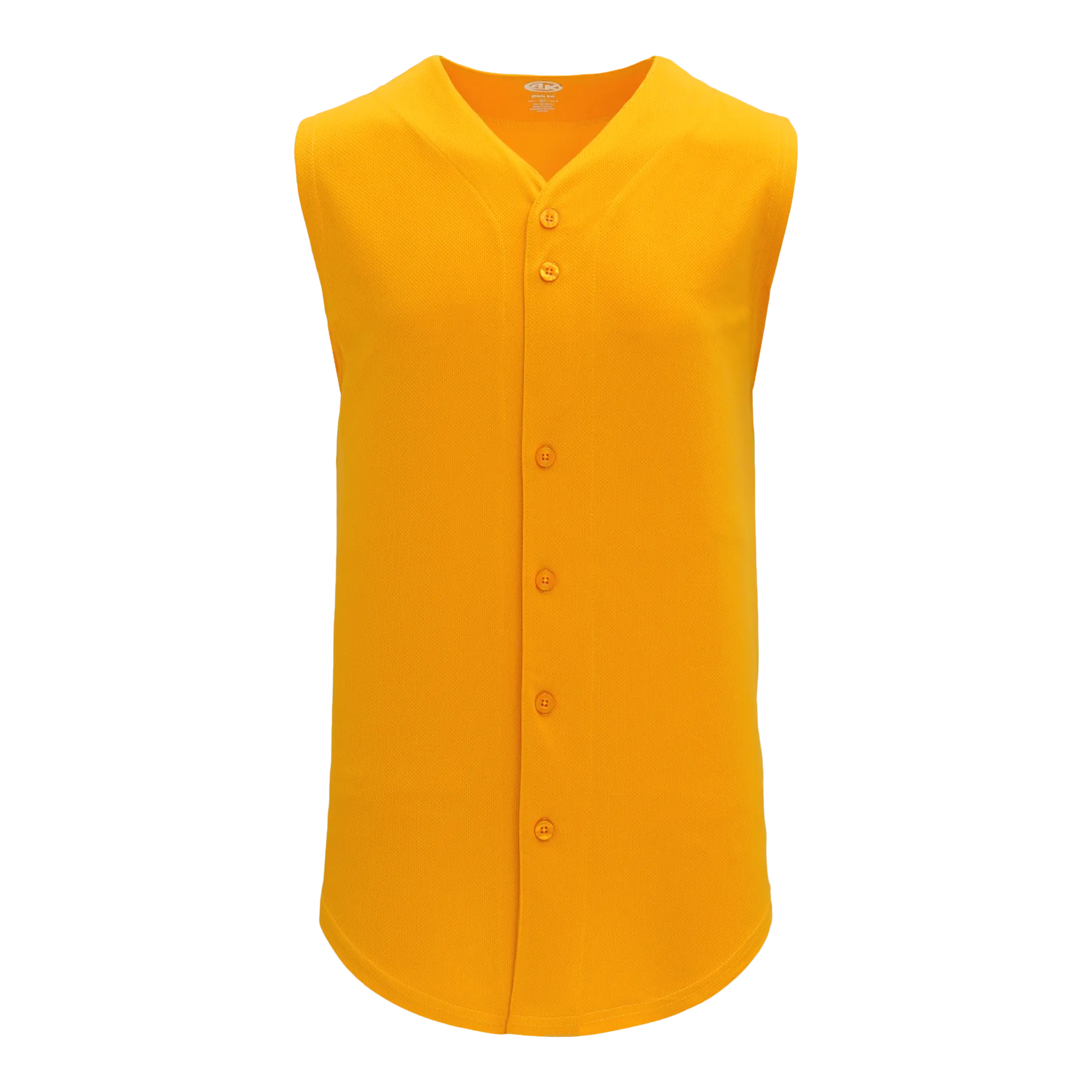 Athletic Knit Full Button Sleeveless Baseball Jersey