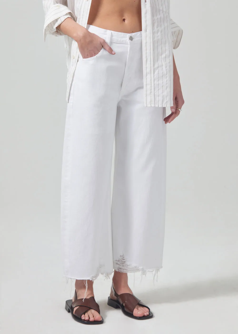 Ayla Raw Hem Crop ~ Harlow