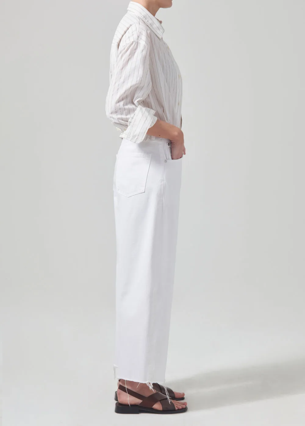 Ayla Raw Hem Crop ~ Harlow