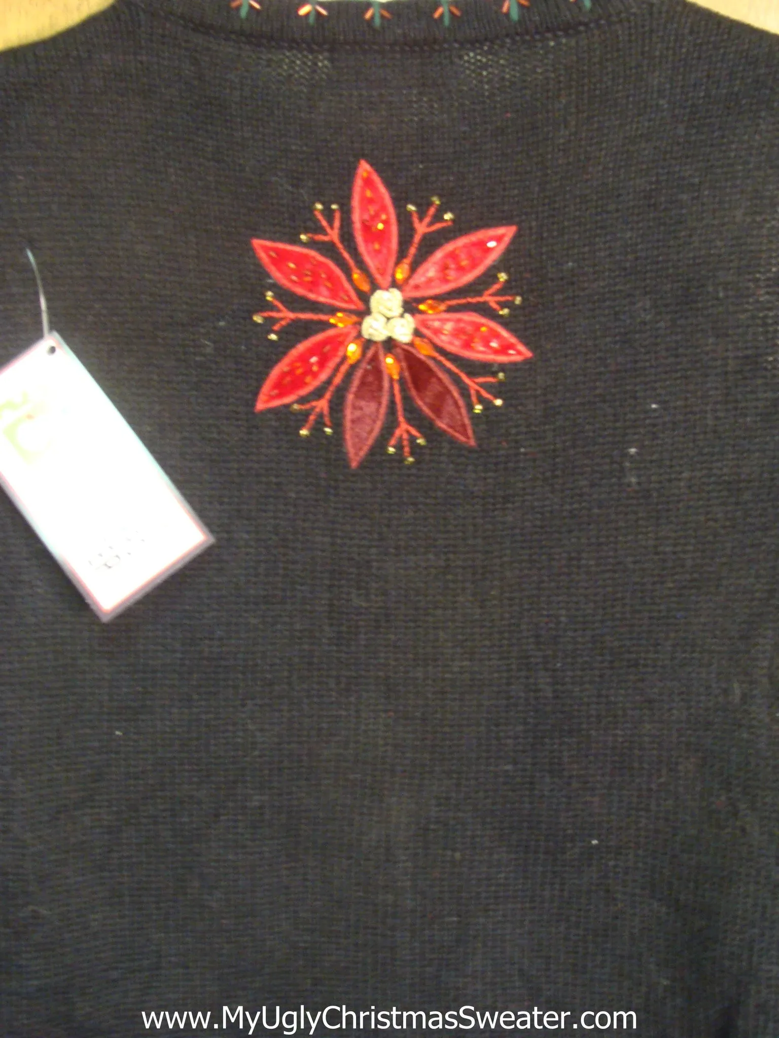 Black Red and Green Christmas Sweater Vest