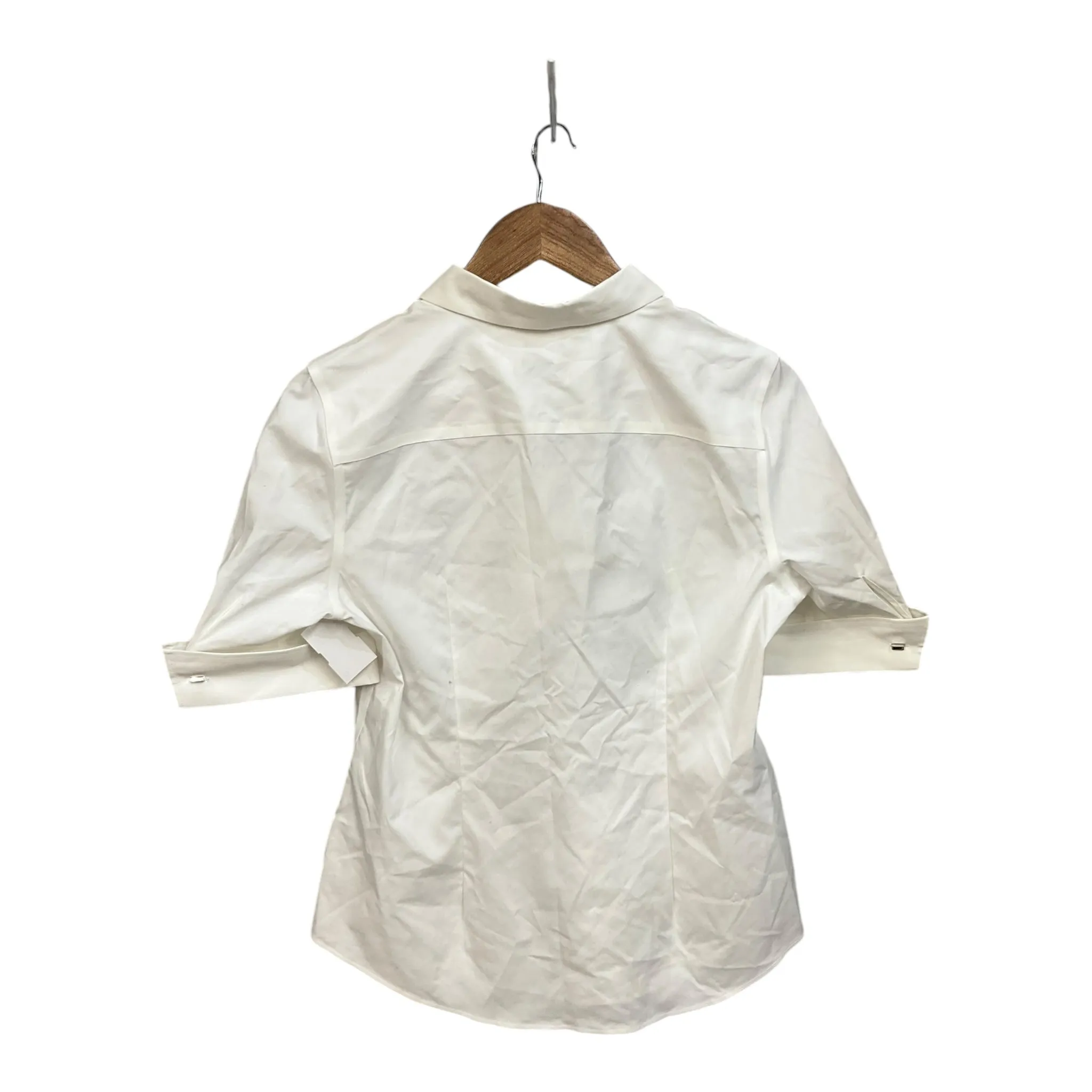 Blouse Short Sleeve By Talbots In White, Size: S