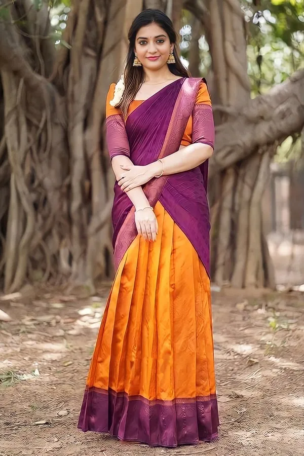 Bridal Half Sarees For Reception 2023