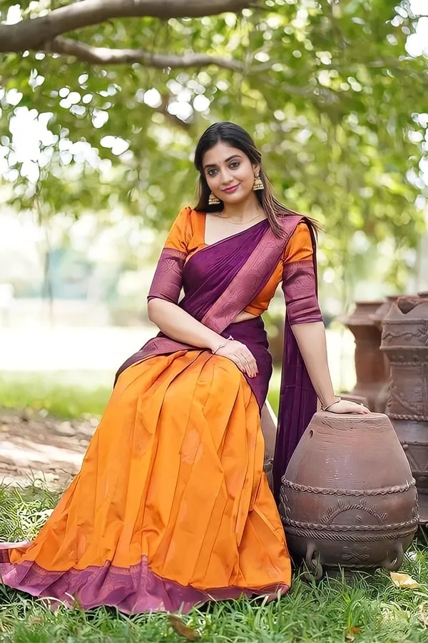 Bridal Half Sarees For Reception 2023