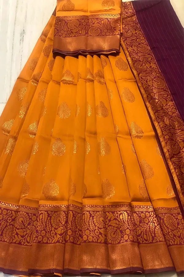 Bridal Half Sarees For Reception 2023