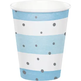 Bulk Blue and Silver Celebration Paper Cups (96 per Case)