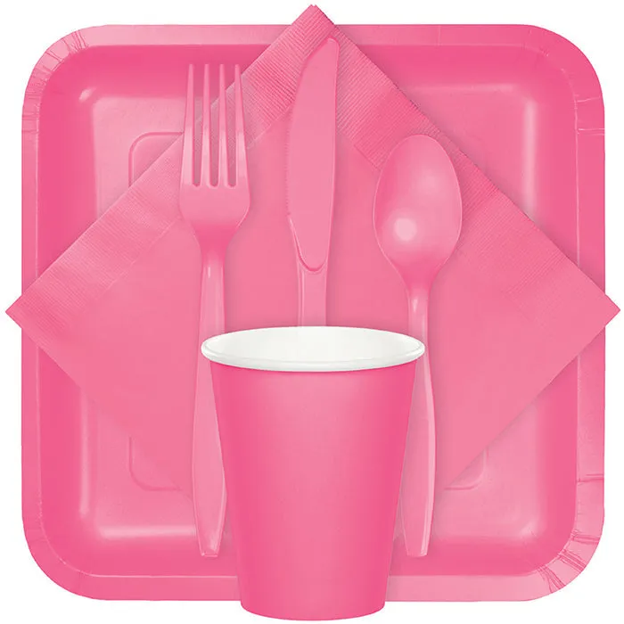 Bulk Pack of 150 Candy Pink Beverage Napkins, 3 Ply