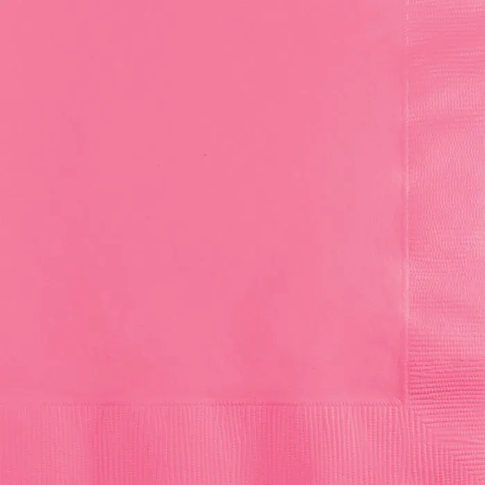 Bulk Pack of 150 Candy Pink Beverage Napkins, 3 Ply