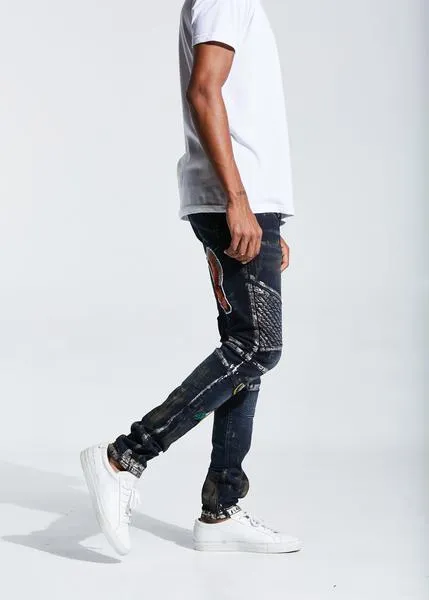 Castellano Quilted Biker Denim
