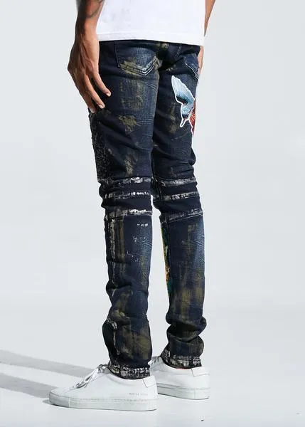 Castellano Quilted Biker Denim