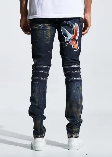 Castellano Quilted Biker Denim