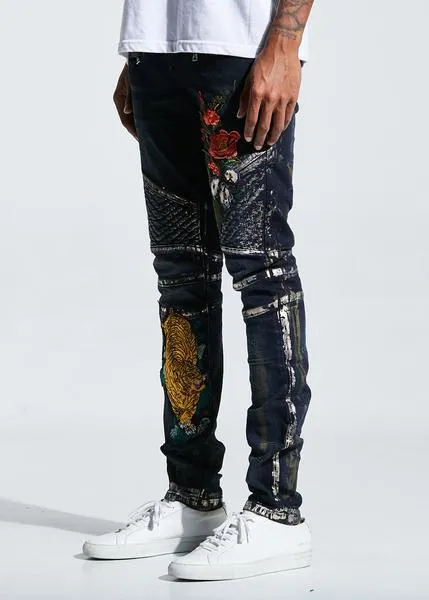 Castellano Quilted Biker Denim