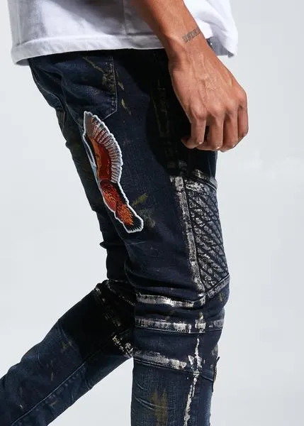 Castellano Quilted Biker Denim