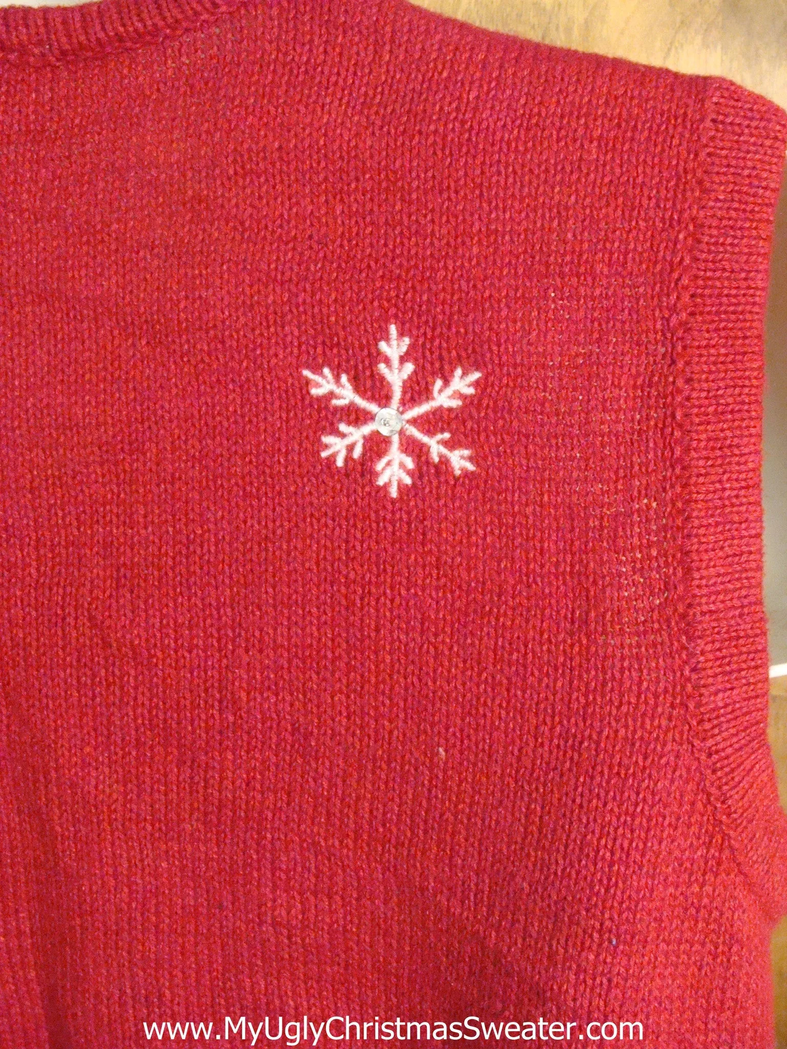 Colorful Snowmen Skiing Funny Christmas Sweater Vest