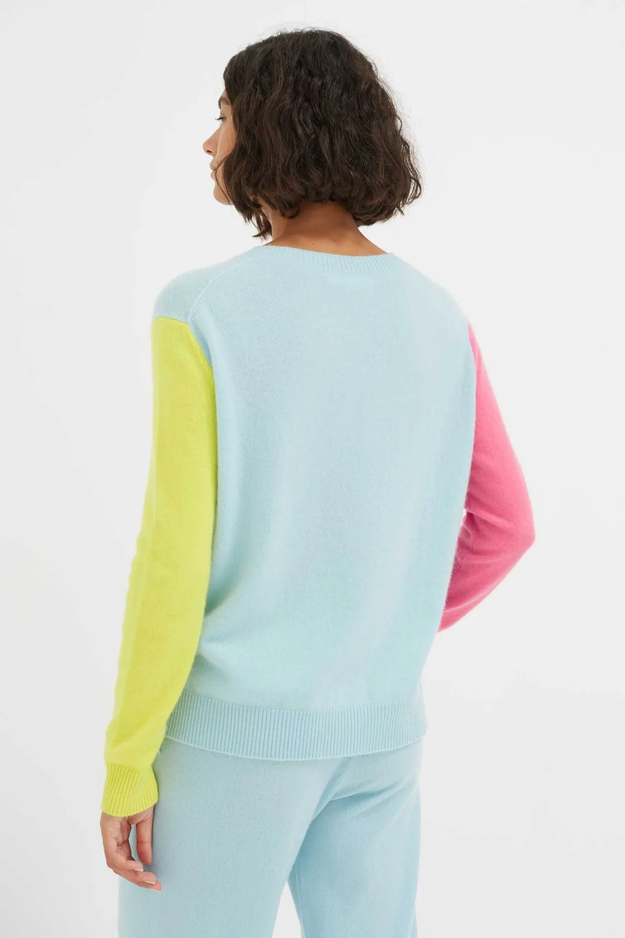 Colour Block Sweater, Mint