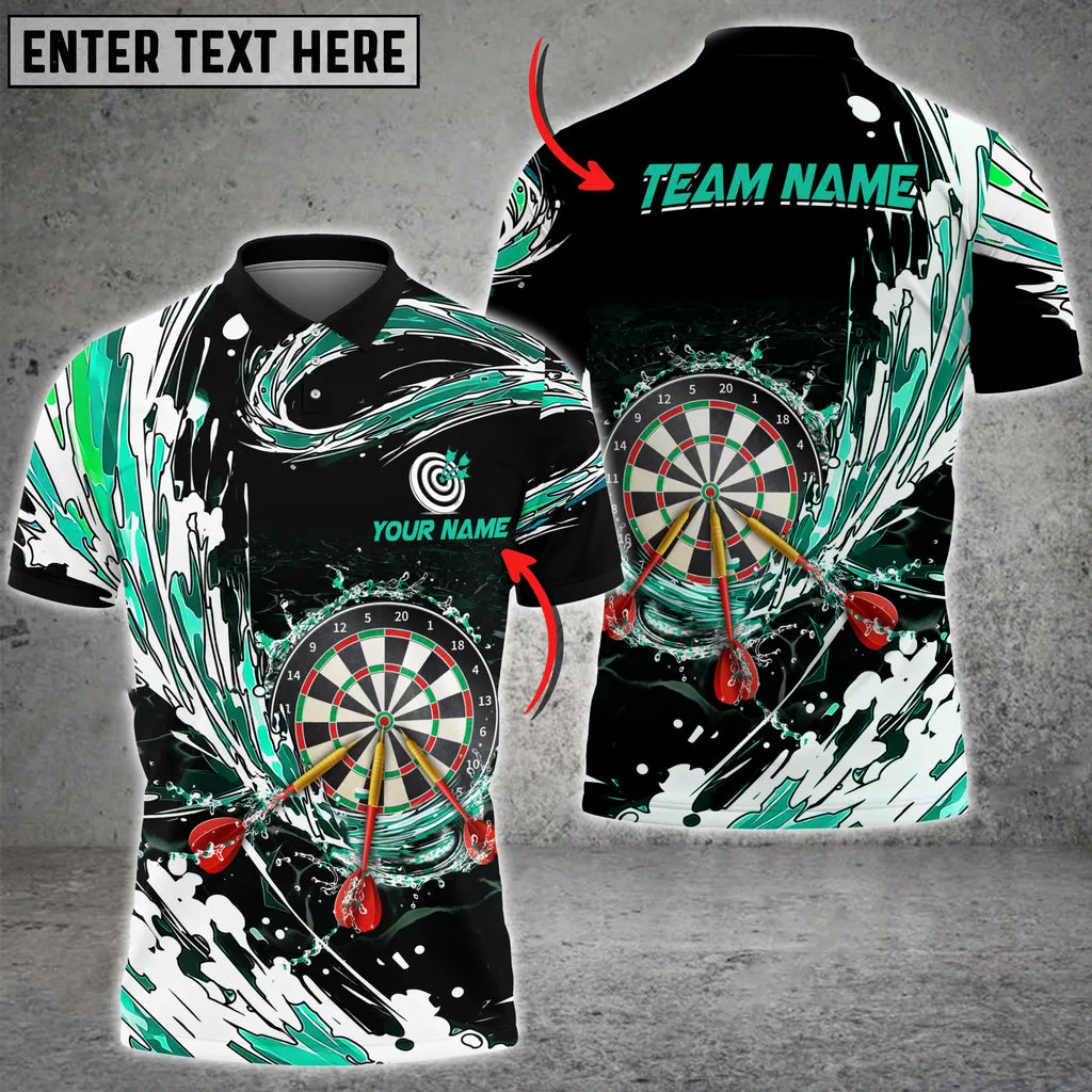 Coolspod Breath Of Water Darts Multicolor Option Personalized Name 3D Polo Shirt, Gift for Dart Player