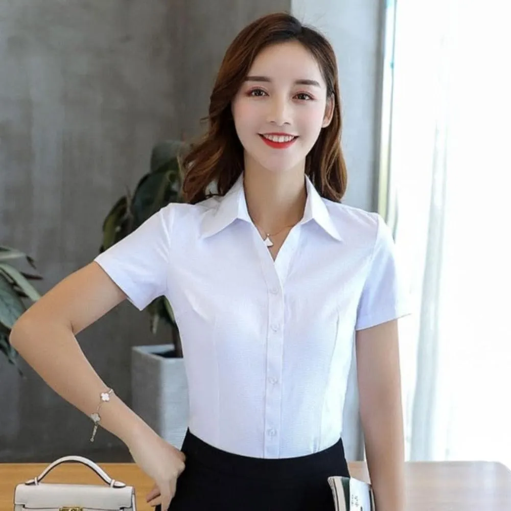 Cotton Short Sleeve Blouse