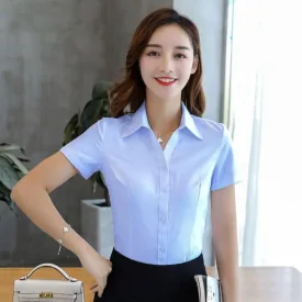 Cotton Short Sleeve Blouse