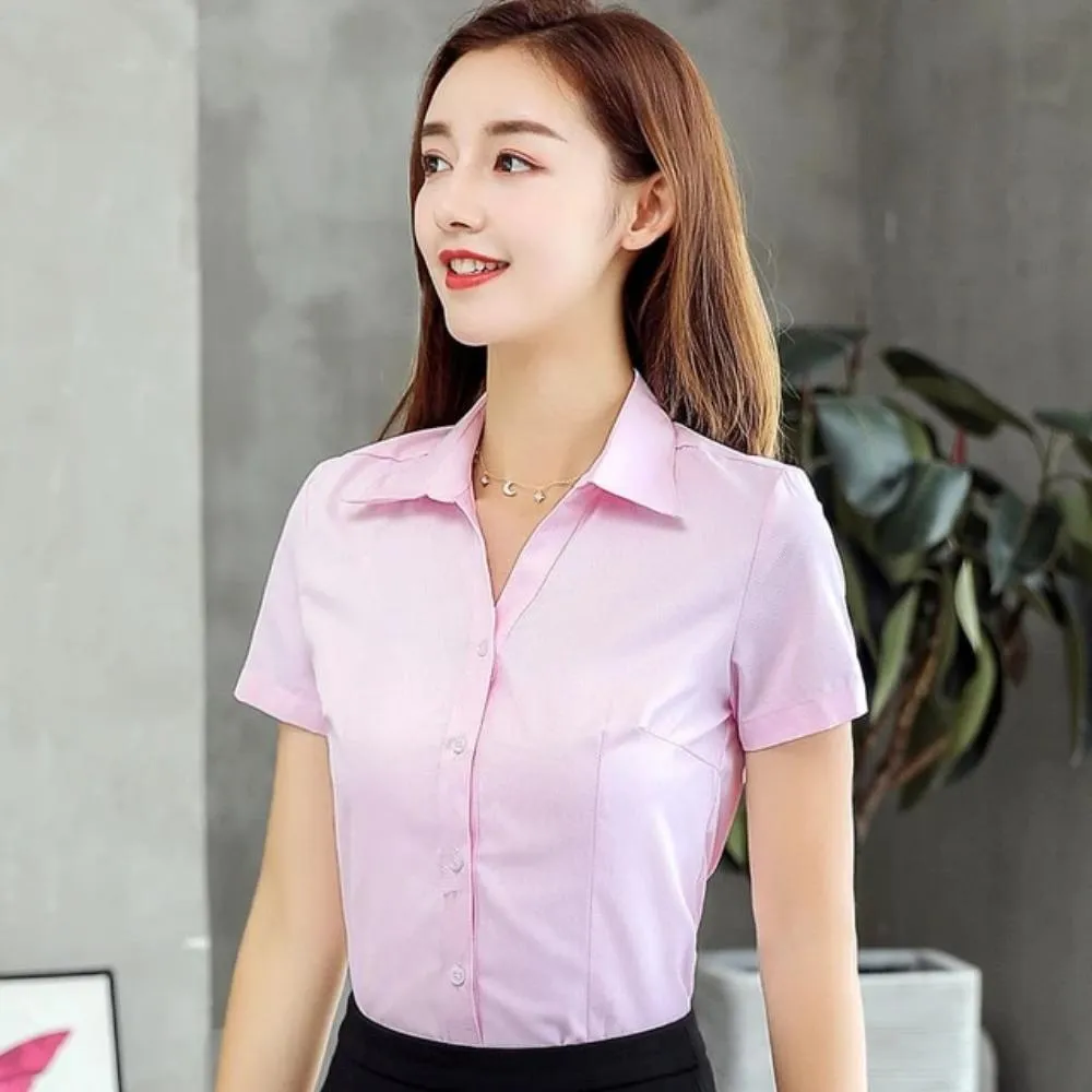 Cotton Short Sleeve Blouse