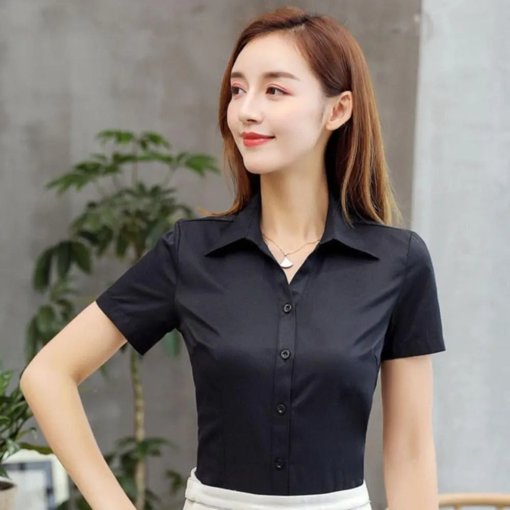 Cotton Short Sleeve Blouse