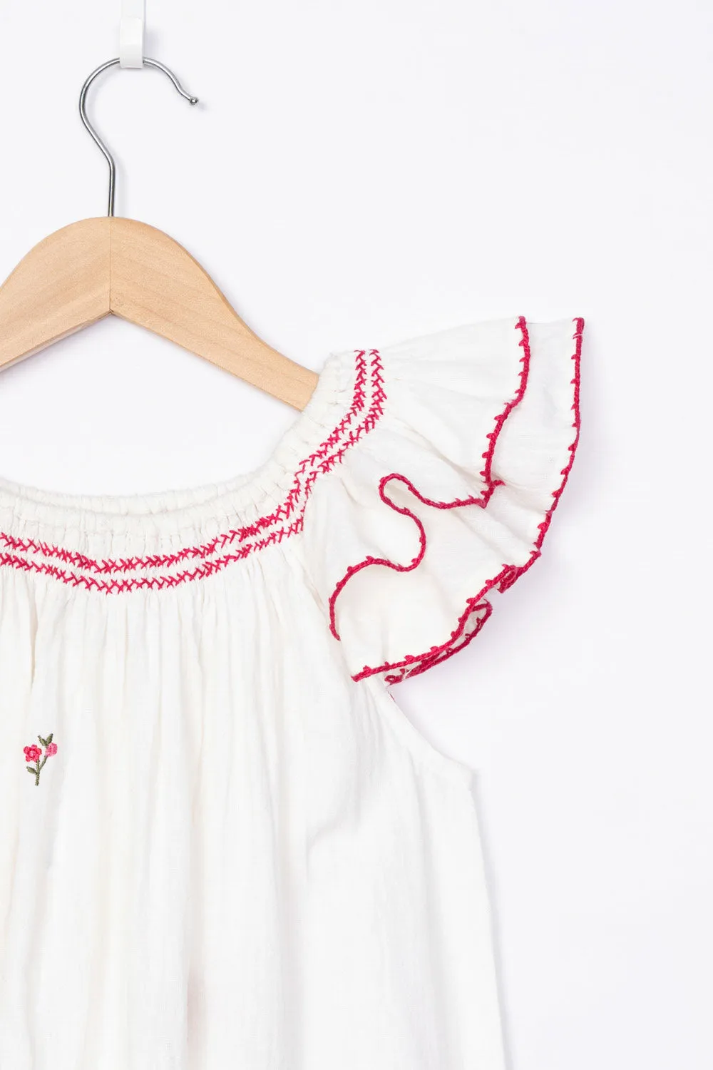 CREPE EMBROIDERY DRESS