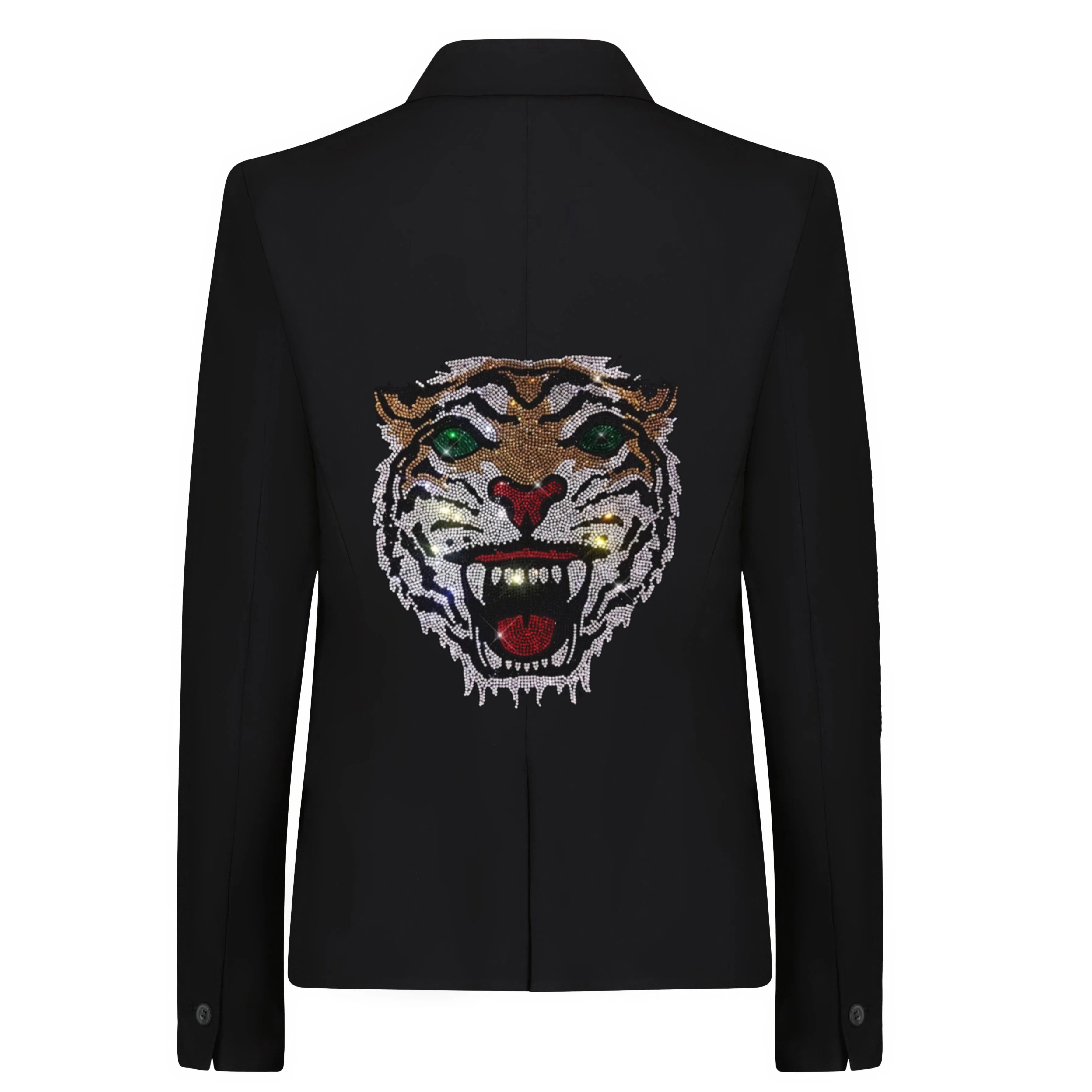 Crystals Green Eyed Tiger Blazer