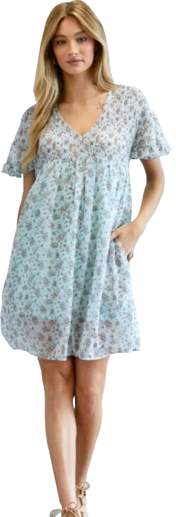 Davi & Dani Shear Floral Dress
