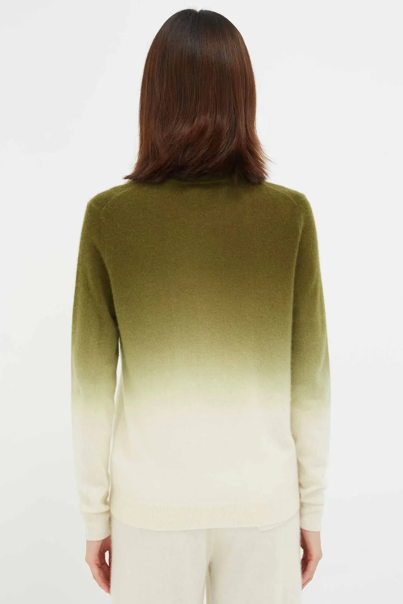 Dip Dyed Sweater, Cream/Khaki