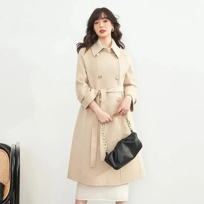 Double-faced cashmere overcoat