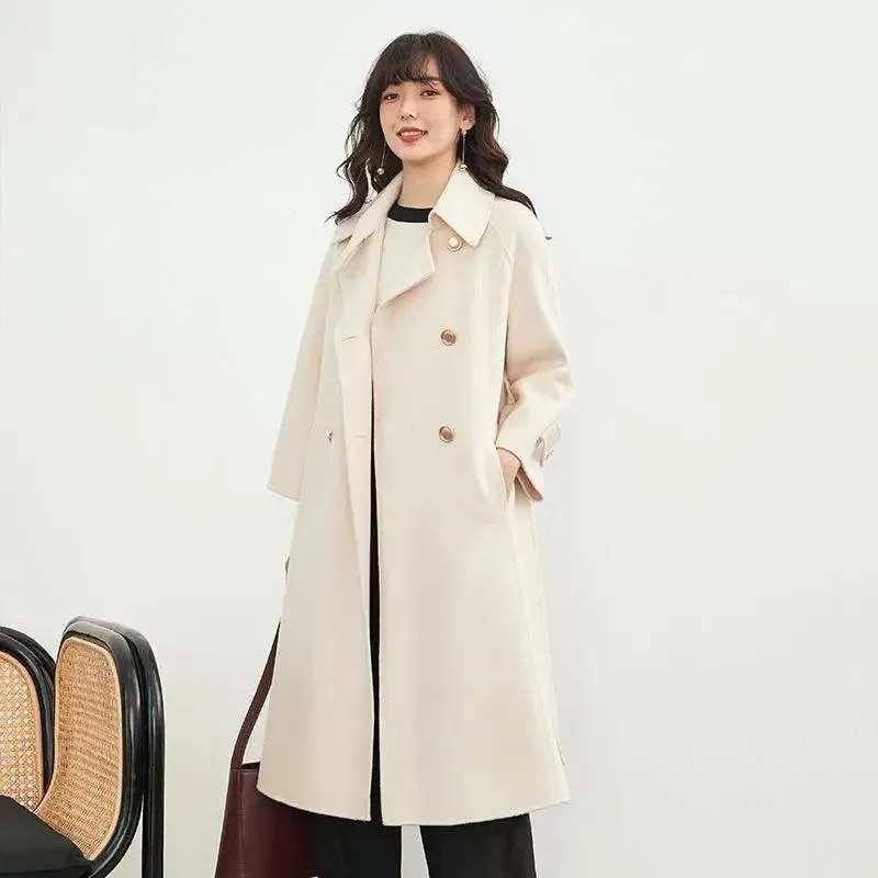 Double-faced cashmere overcoat