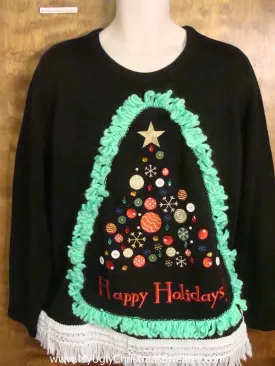 Happy Holidays Tree Tacky Xmas Party Sweater