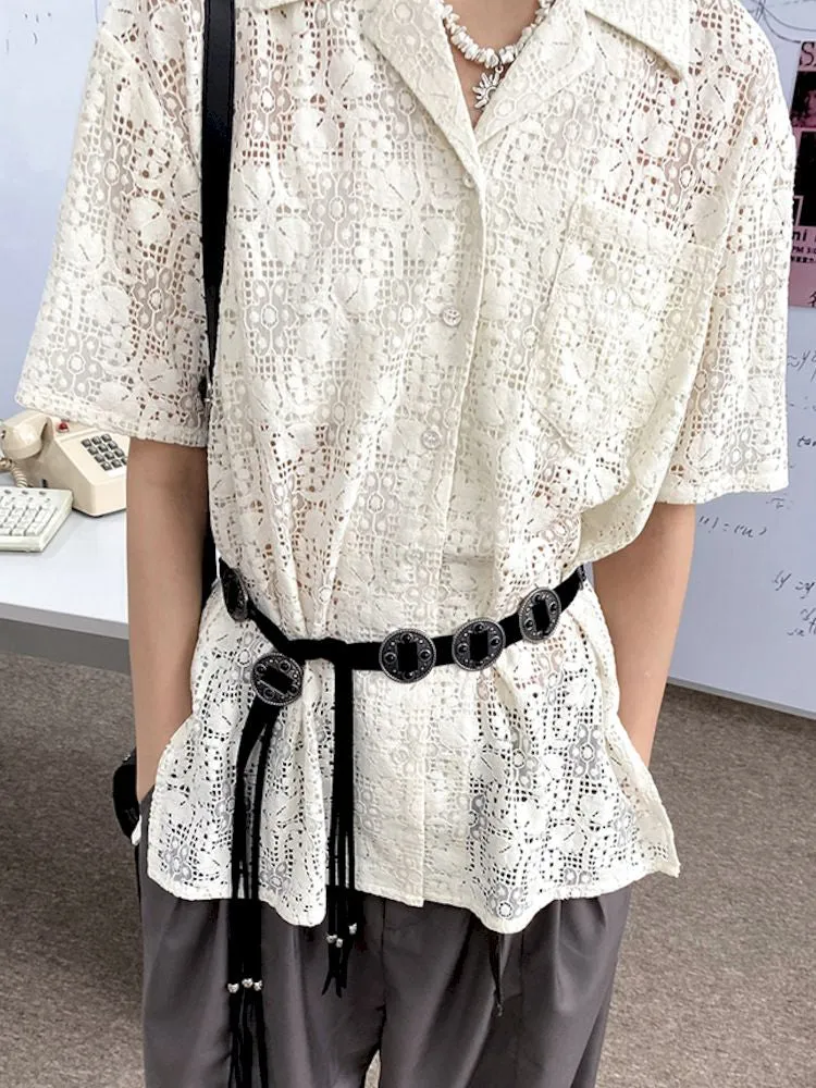 Lace Short Sleeve Blouse【s0000008838】
