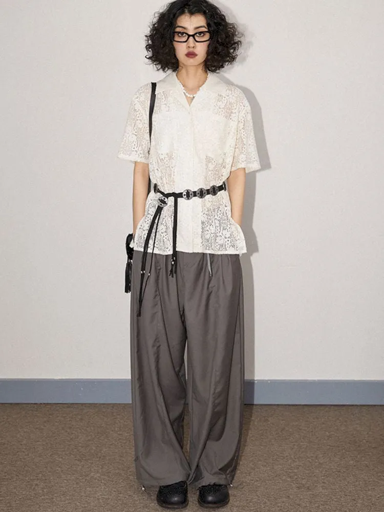 Lace Short Sleeve Blouse【s0000008838】