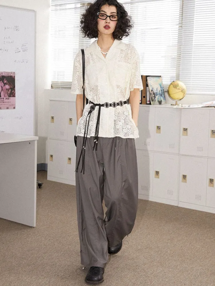 Lace Short Sleeve Blouse【s0000008838】
