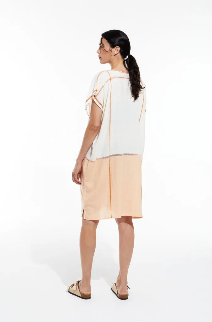 Mapoesie Elia Rhodes Dress in Peach