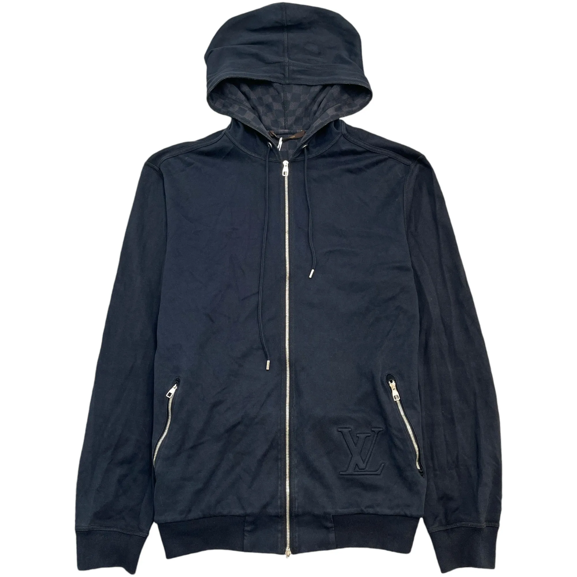 Men's Embossed Logo Full Tracksuit Navy Size L