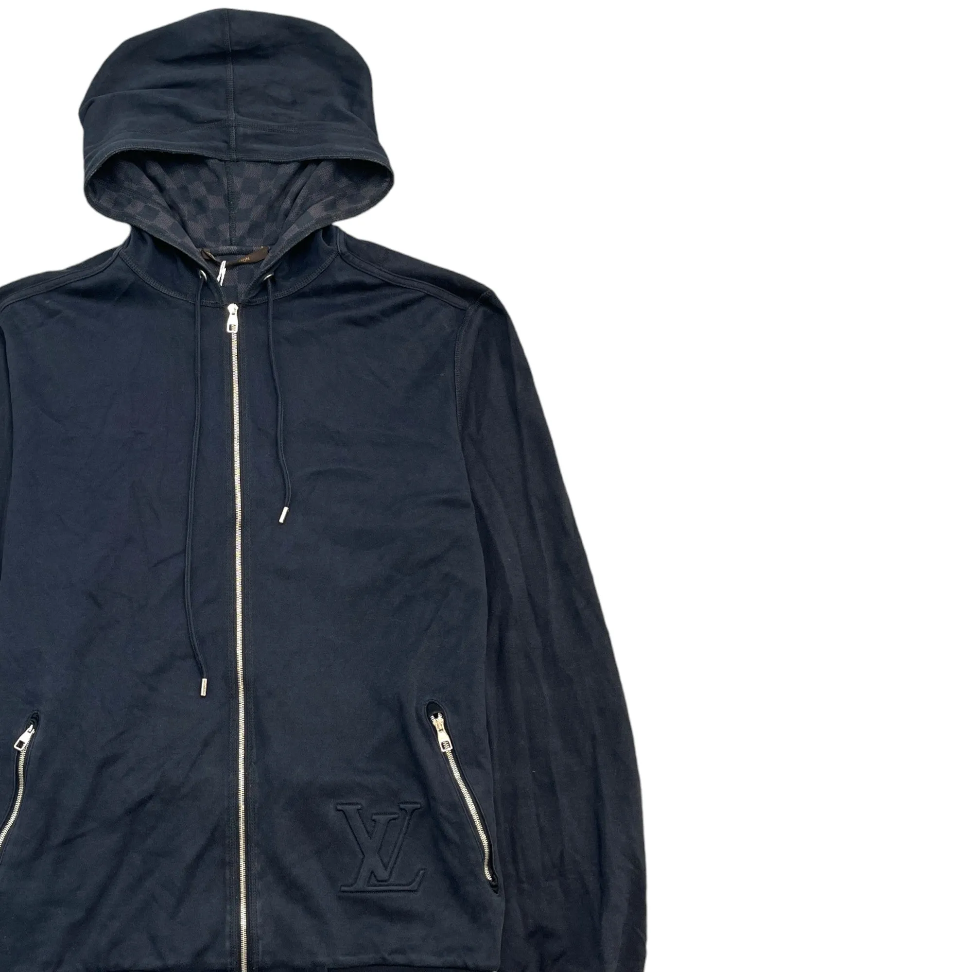 Men's Embossed Logo Full Tracksuit Navy Size L