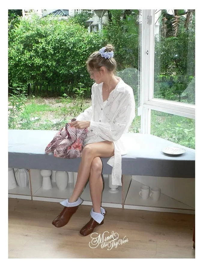 [Minebythyvers] Lune Étoilée Shirt Dress Bodycon Mini Dress