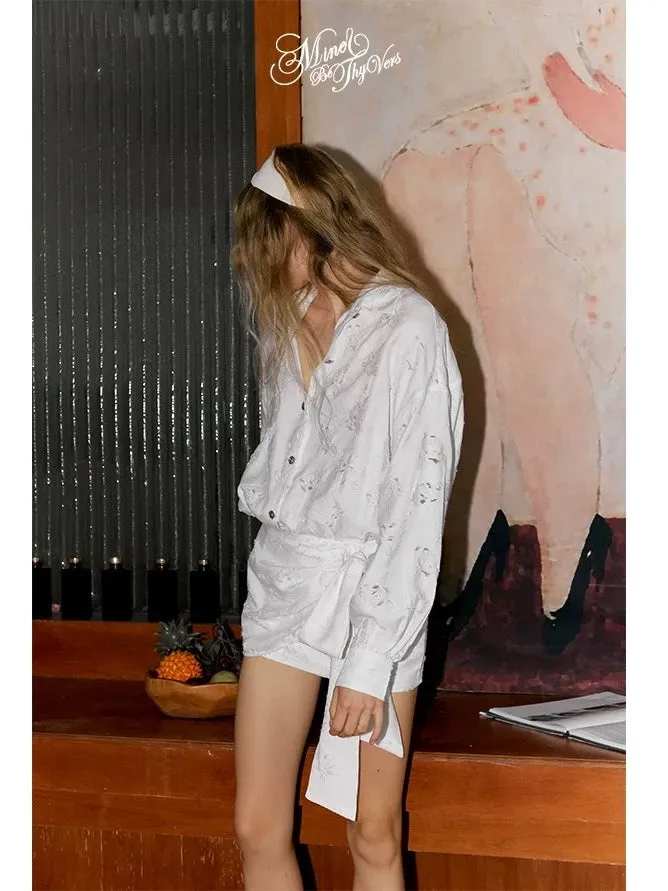 [Minebythyvers] Lune Étoilée Shirt Dress Bodycon Mini Dress