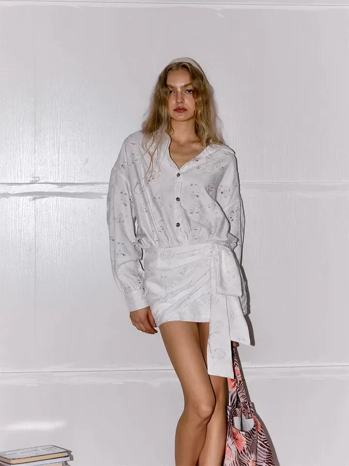 [Minebythyvers] Lune Étoilée Shirt Dress Bodycon Mini Dress
