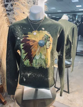 NEW! Eliana's Green Apache Pull Over