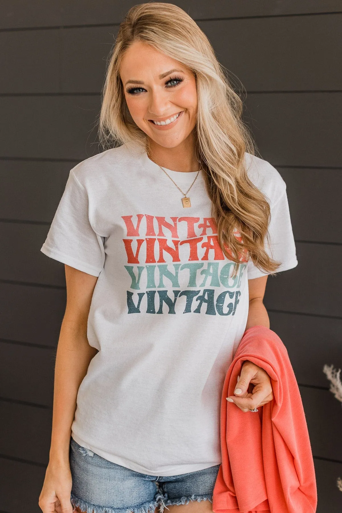 "Vintage" Graphic Tee- White