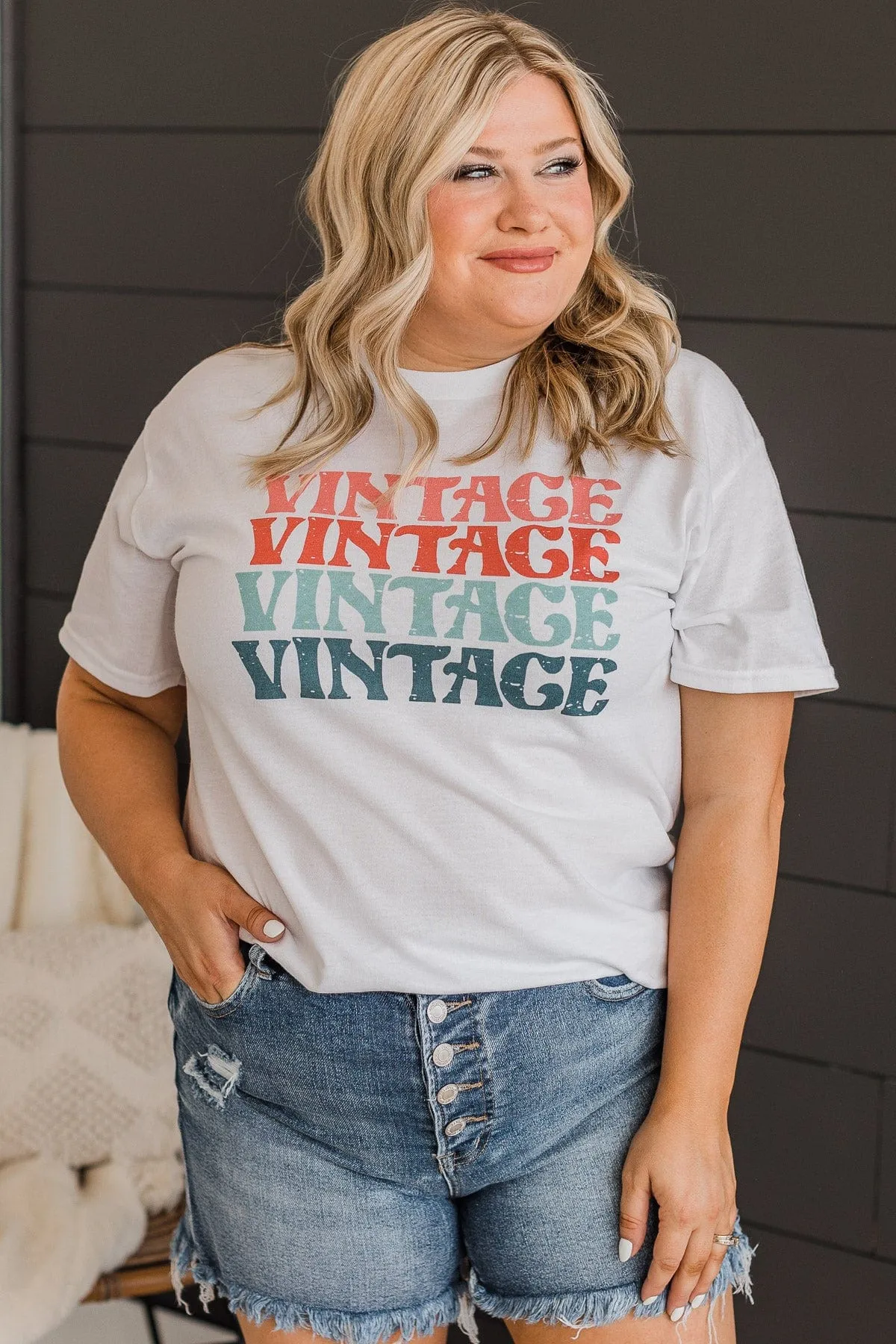 "Vintage" Graphic Tee- White
